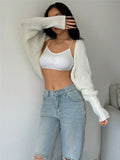 New Loose Knitted Cardigan Short Sweater Shawl
