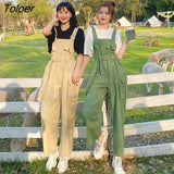 Women Spring Solid Ankle-length Harajuku Sashes Street Wear Suspenders Summer Womens Jumpsuit All-match Fashion