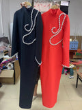 New Diamond Chain Bandage Dress Bandage