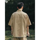 Shirt Men's Short-Sleeved Summer Tide Brand Trend Loose Big-Size Mountain Functional Tooling Shirt Half-Sleeved T-Shirt-Outfit