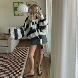 2025 Explosion Easing Loose Lazy Striped Sweater