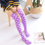 Warm Striped Stockings Knee Cute Women Stockings High Over Knee For Ladies Girls Warm Long