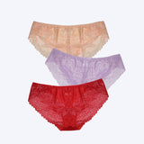 3pcs/Pack! Plus Size Women Underwear Lace Briefs Sexy Panties for Women XL- 4XL Comfort