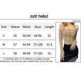 y2k Tops Woman Clothing Crop Top Autumn 90s Vintage Clothes Off Shoulder Slim Long Sleeve Tees Sexy Club Streetwear-Outfit