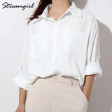 Stripe Shirt Women Blouses Loose Casual Long Shirts Ladies Spring Top Women's Tunic Woman Elegant Oversize Shirts For