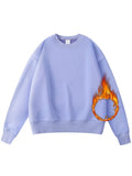 Winter Fleece Sweatshirt Women Oversize Green Tops Loose Thick Velvet Warm Sweatshirts Women Thick Fleece