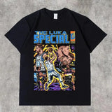 Men's T-Shirt 2024 Basketball Shirt Sports Style Short-Sleeved Cotton Print Loose T-Shirt Street Hip-Hop Blouse Short Sleeves-Outfit