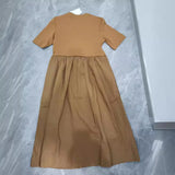 Spring Casual Round-Neck Short-Sleeved Dress 1225255004-Outfit