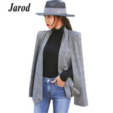 NEW Long Sleeve Cape Blazer Coat Women Notched Split Cloak Cape Jacket Suit Women's Blazer OL Office Workwear plaid