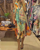 Explosion Casual Leopard Color Print Deep V