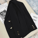 Toloer And Fall 2024 New Gray Korean Version British Style Suit Jacket Women's French Texture Fashion Suit-Outfit