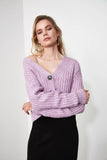 Trendyol Mesh Detailed Knitwear Cardigan