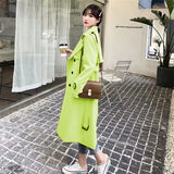 Toloer Trench Coat Female Spring And Autumn 2024 Spring New Medium And Long Korean British Style Small People Wear A Coat-Outfit