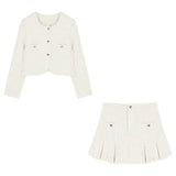 2 Piece Dress Set Women Vintage Blazers Coats + Mini Skirts Y2k Clothing Jackets Korean Fashion Suits 2022 Autumn