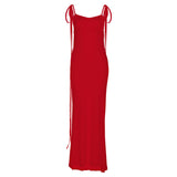 Toloer Summer New Women's Fashion Sling Sexy Back Slim Wrap Hip Temperament