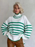 Turtleneck Thick Knitted Sweater Female Fashion Loose Long Sleeve Pullover 2022 Autumn Winter High Quality Knit