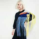 New Heavy Industry Rainbow Tuxing Mesh Mesh Yarn Plus Thick Tunsey
