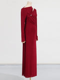 Temperament Collar Dress Dress In Spring 2025 New Simple Fold Design Textured Temperament
