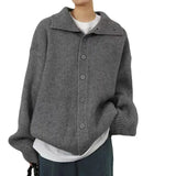 Version Of High-End Vintage Cardigan Sweater Women's Autumn And Winter New Large Size Loose Sweater Jacket-Outfit