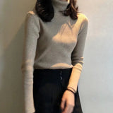 Women's Turtleneck Sweater Autumn and Winter New Pullover Slim Bottoming Sweater Knitted Casual Long Sleeve Pull Femme