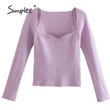 Sexy sheath women's pullover autumn High street solid slim jumper sweater female Fashion ladies long sleeve top