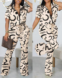 Independent Station New Spring / Summer 2023 Fashion Printed Zipper Jacket 2-Piece Set-Outfit