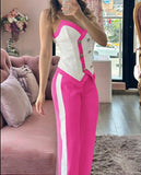 Fashion Double Buckle Sueding Set Women's