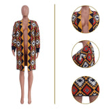 Toloer New Women's Dress Color Long Handmade Knitted Coat-Outfit