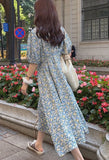 Romantic Floral O-Neck Long Maxi