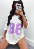 Casual Half Sleeve Loose American Football T-Shirt
