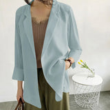 Toloer Small Suit Jacket Female 2024 Spring And Summer New Korean Version Loose Sunscreen Clothes In The Long Air Conditioning Cardigan Thin-Outfit