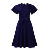 Women's 2025 Summer Fashion Temperament Solid Color Bonded Short Sleeves Grand