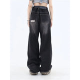 Sense Of Hole In Street Sticker In Summer A Minority Of Jeans Men's Ins Baggy Straight Trousers-Outfit