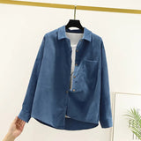 Down Shirt For Women Womens Tops And Blouses Womenswear Long Sleeve Ladies Clothing 2020 New Fashion Loose Solid