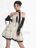 Sexy Corset Dress Women Evening Party Elegant Y2k Mini Dress Female Beach Style Long Sleeve Korean Clothing 2023 Summer 425-1-Outfit