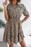 Round Neck Short Sleeve Ruffled