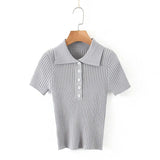 casual women's cropped pullover sweaters short sleeve spring summer outwear woman solid knitted crop