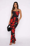 Sexy Abstract Digital Print Slim-fit Sheath