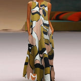 Vintage Printed Maxi Dress 2020 Womens Sundress Casual Summer Long Vestidos Female V Neck Party Robe Femme party