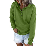 Autumn Winter Fashion Hooded Sweatshirt Women Warm Long Sleeve Solid Color Loose Pullover Top Clothes Casual Pocket