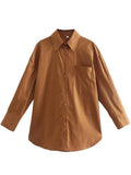 Long Shirts For Women 2022 Solid Loose Blouses With Button Casual Tops For Ladies Pink Oversized Boyfriend Shirts