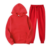 Spring New Men Casual Sets Brand Men Solid Hoodie + Pants Two-Pieces Casual Tracksuit Sportswear Hoodies Set Suit
