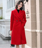 And Winter New Japanese And Korean Explosion Single Thick Hairs This Female Coat Wish Multi-Colored And Long