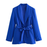 Belt Dress Collar Suit Jacket 2310187 Slim Straight Tube High Waist Trousers 2216118 Suit-Outfit