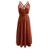The Summer Of 2023, A Fashionable Style Of Women's Wear With Solid Color Banding, Sexual Bare Back Skirt And More French Bridesmaid Skirts Are Worn On Behalf Of One Generation.-Outfit