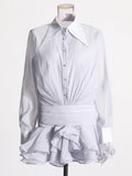 Autumn And Winter New Pure Hot Girl Style Sexy Waist Slim Design Small Shirt Skirt