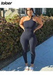Fall Sexy Solid Bodycon Jumpsuit Fall Outfit For Women 2023 Single Camis Sports One Pieces Female Elastic