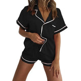 Women Pyjamas Cute Cow Print Pajamas Casual Comfortable Homewear Two-Piece Sleepwear Female Summer Set