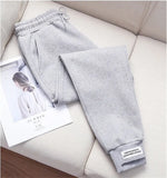 Women Pants Autumn Winter Casual Sweatpants High Waist Loose Cotton Harem Pants Female Fleece Elastic waist Trousers