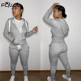 Winter Matching Sets Womens Two 2 Piece Sets Tracksuit Pink Sweatsuits For Womens Outfits Zipper Zipper Top Pants